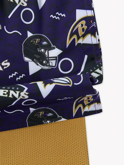 The Ravens Game Day Fit (Boys Classic Lined Trunk) - Image 2 - Chubbies Shorts