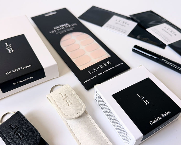 The Rose Edit gift set, contents laid out