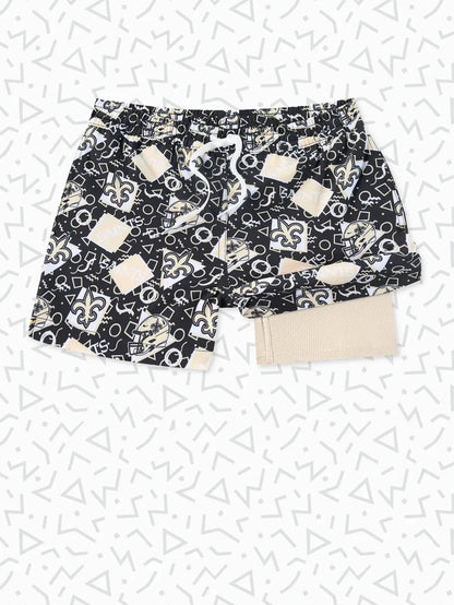 The Saints Game Day Fit (Boys Classic Lined Trunk) - Image 1 - Chubbies Shorts