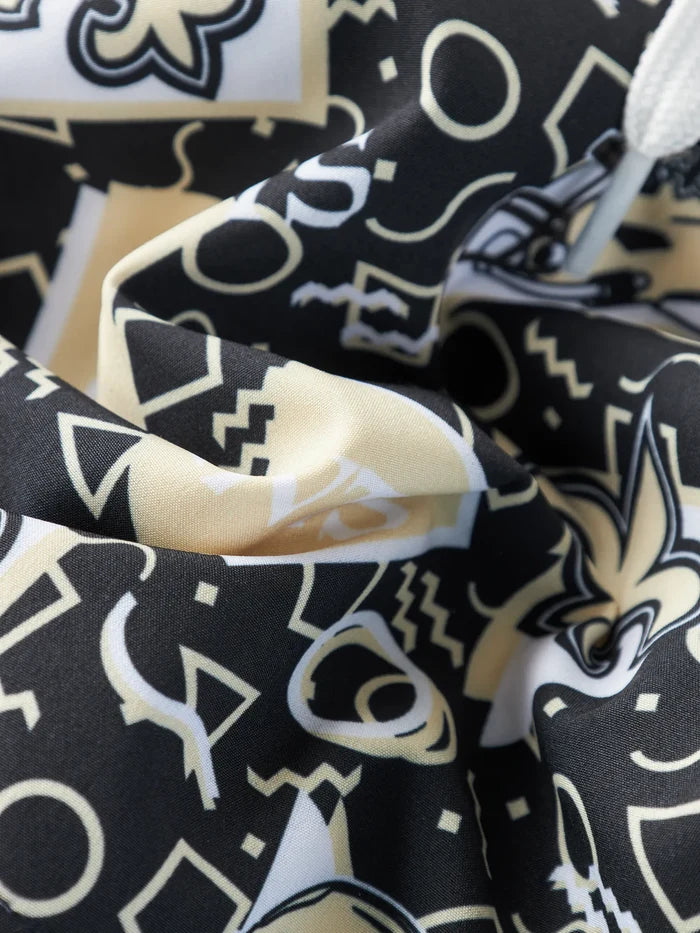 The Saints Game Day Fit (Boys Classic Lined Trunk) - Image 2 - Chubbies Shorts
