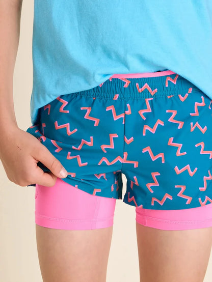 The Twist and Squiggle- Blue (Boys Ultimate Training Short) - Image 4 - Chubbies Shorts