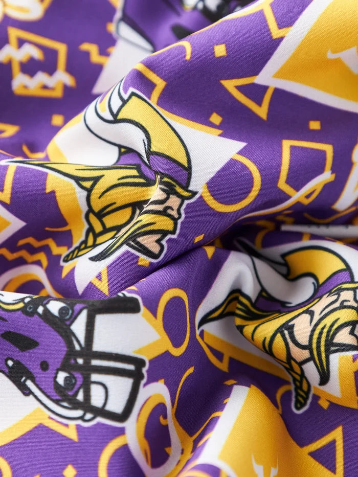 The Vikings Game Day Fit (Boys Classic Lined Trunk) - Image 3 - Chubbies Shorts