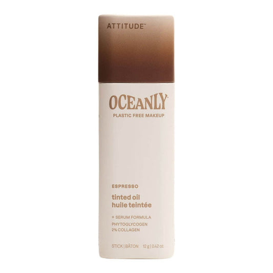 Oceanly Espresso tinted oil packaging on a white background.