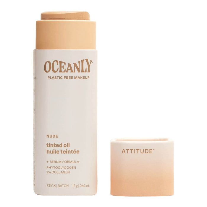 Oceanly nude tinted oil stick with packaging on a white background.