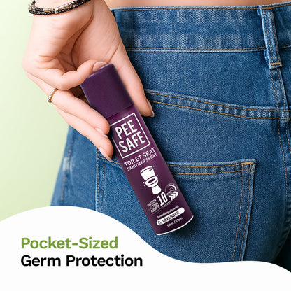 Pee Safe Toilet Seat Sanitizer Spray (Lavender) - 75 ML - BULK BUY
