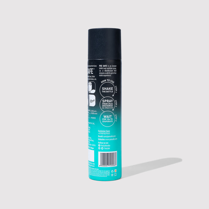 Pee Safe Toilet Seat Sanitizer Spray (Mint & Lavender) - 300 ML Pack of 4