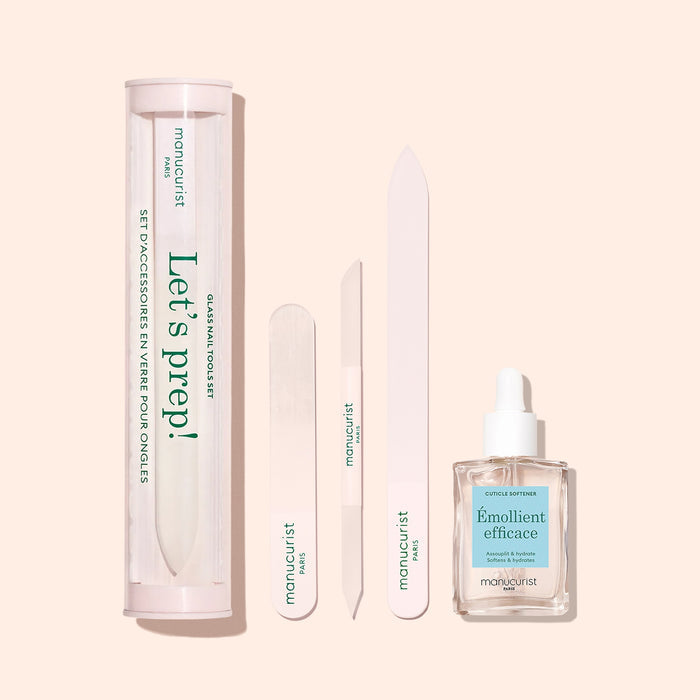 Trio Accessoires en verre + Émollient Efficace