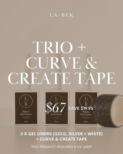 Trio and Curve and Create Tape bundle by La-Bek, product shot