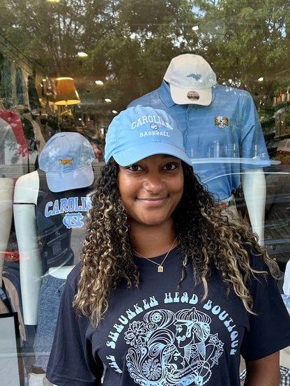 UNC Baseball Hat in Carolina Blue Dry Fit Adjustable - Detail View - Legacy