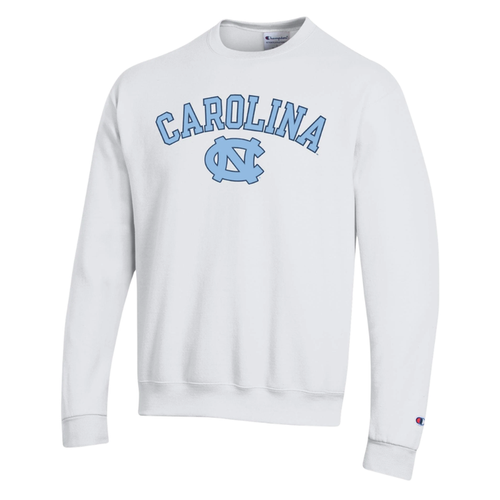 UNC Basic White Crewneck Sweatshirt by Champion - Main View - Champion