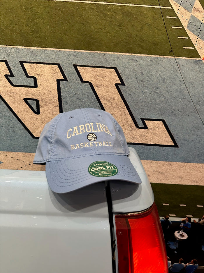 UNC Basketball Hat in Carolina Blue Dry Fit Adjustable - Lifestyle View - Legacy