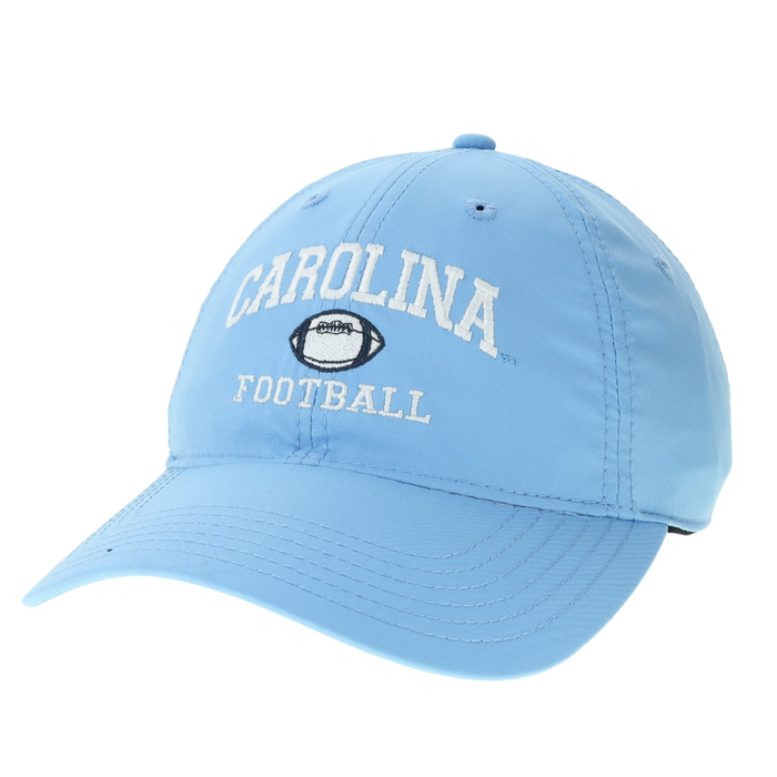 UNC Football Hat in Carolina Blue Dry Fit Adjustable - Main View - Legacy