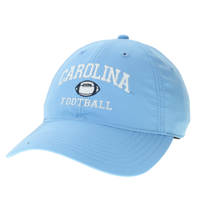 UNC Football Hat in Carolina Blue Dry Fit Adjustable - Main View - Legacy
