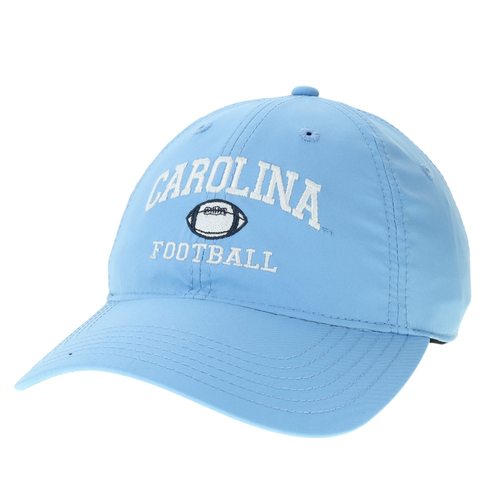 UNC Football Hat in Carolina Blue Dry Fit Adjustable - Main View - Legacy