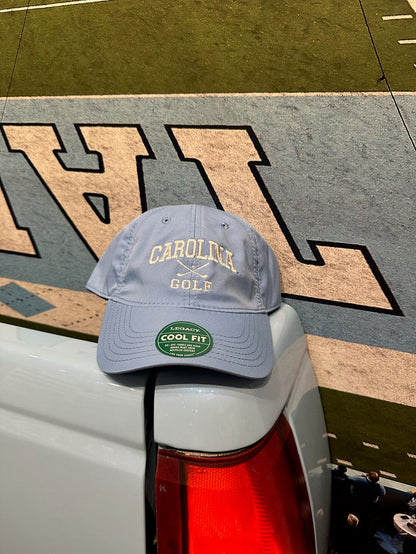 UNC Golf Hat in Carolina Blue Dry Fit Adjustable - Lifestyle View - Legacy