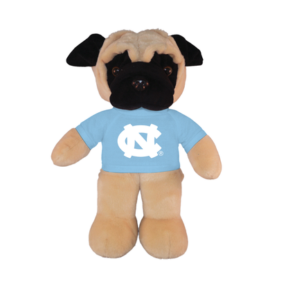 UNC Tar Heels Bean Buddies Pug Stuffed Animal Dog - Main View - Jardine