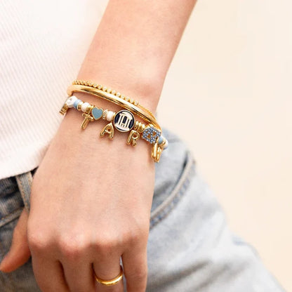 University of North Carolina Beaded Charm Bracelet - Detail View - Baublebar