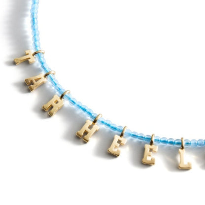 University of North Carolina Delicate Beaded Necklace - Detail View - Baublebar