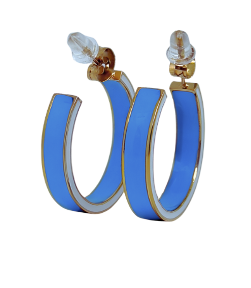 University of North Carolina Enamel Game Day Hoops - Main View - Color Shout