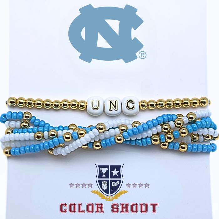 University of North Carolina 'Lucky 7' Bracelet Stack - Main View - Color Shout