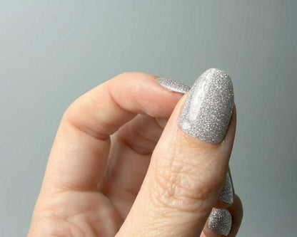 UV-Free Gel Nail Wraps – Brilliant Silver