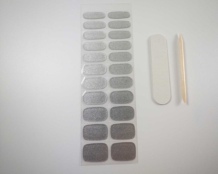 UV-Free Gel Nail Wraps – Brilliant Silver