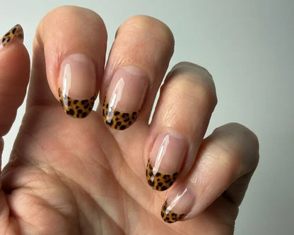 UV-Free Gel Nail Wraps – French Leopard