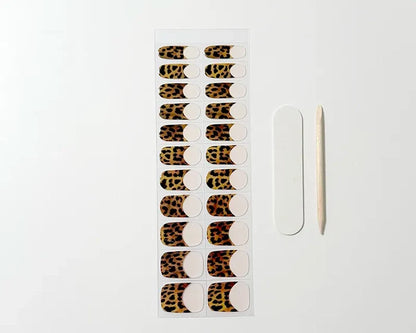 UV-Free Gel Nail Wraps – French Leopard