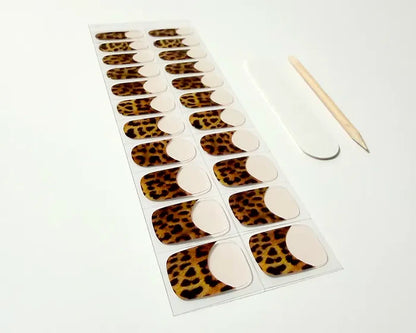 UV-Free Gel Nail Wraps – French Leopard