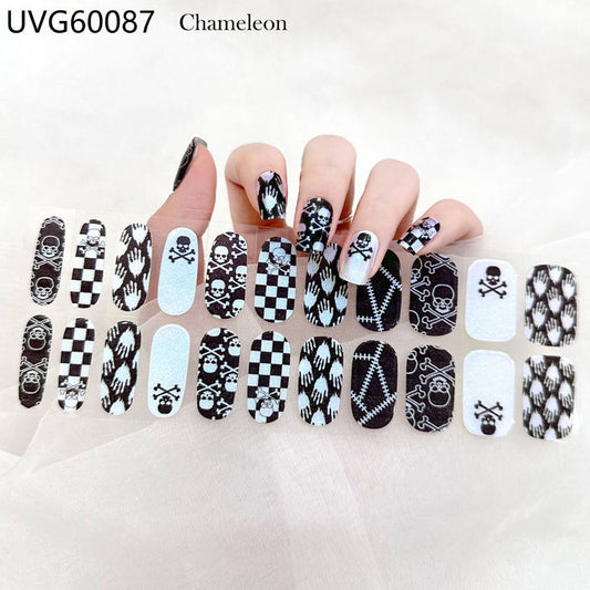 UV gel nail sticker semi-cured UVG60087