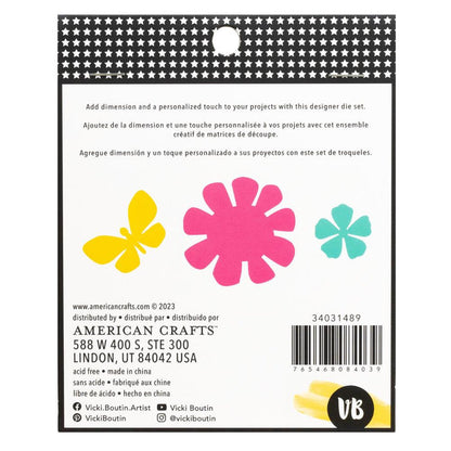 Vicki Boutin Shape Dies - Floral and Butterfly, a set of three versatile dies designed to add intricate and captivating shapes to your crafting projects. Includes 3 pieces. Available at Embellish Away located in Bowmanville Ontario Canada.