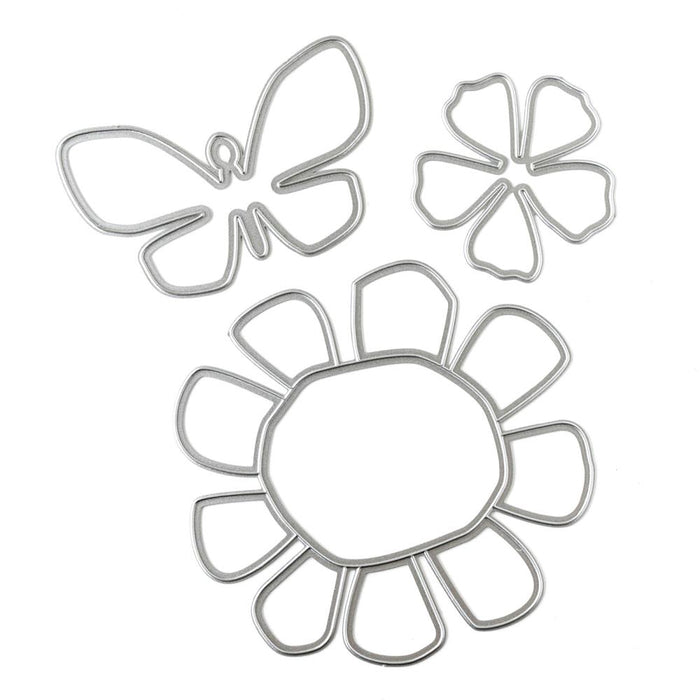 Vicki Boutin Shape Dies - Floral and Butterfly, a set of three versatile dies designed to add intricate and captivating shapes to your crafting projects. Includes 3 pieces. Available at Embellish Away located in Bowmanville Ontario Canada.