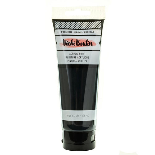 Vicki Boutin - Mixed Media - 4oz Paint - Black. This high-quality acrylic paint opens up a world of creative possibilities, perfect for canvas art, painting, scrapbooking, and various other crafts. Includes one 4fl oz bottle. Available at Embellish Away located in Bowmanville Ontario Canada.
