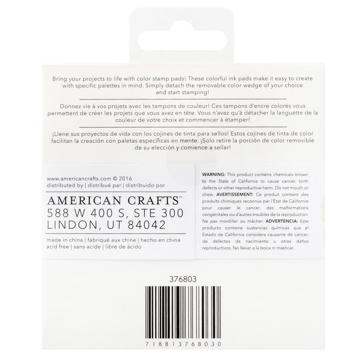 Vicki Boutin - Mixed Media - Ink Stamp Pads - 6/Pkg - Warm. Bring your project to life with colored stamp pads! Simply detach the removable color wedge of your choice and start stamping! Available at Embellish Away located in Bowmanville Ontario Canada.