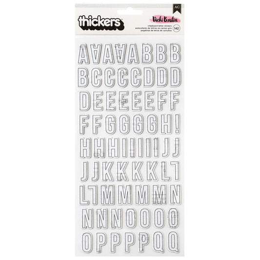 Vicki Boutin - Mixed Media Thickers Stickers - 142/Pkg - Alpha. Immerse yourself in the Vicki Boutin Mixed Media Collection, where creativity knows no bounds. Available at Embellish Away located in Bowmanville Ontario Canada.