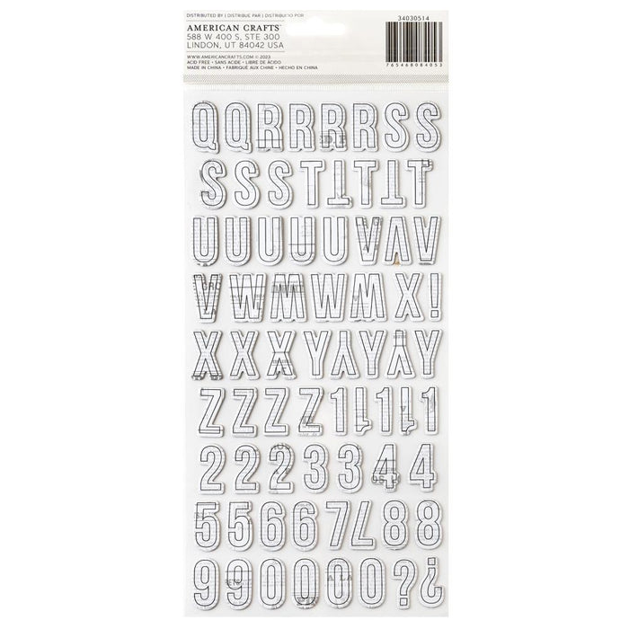 Vicki Boutin - Mixed Media Thickers Stickers - 142/Pkg - Alpha. Immerse yourself in the Vicki Boutin Mixed Media Collection, where creativity knows no bounds. Available at Embellish Away located in Bowmanville Ontario Canada.
