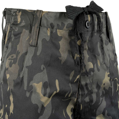 viper pcs 95 trousers black camo waist drawcord