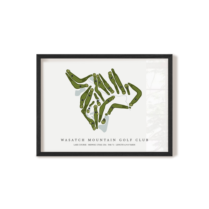 Wasatch Mountain Golf Course - Lake Course | Golf Course Print | Black Frame