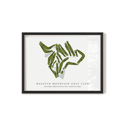 Wasatch Mountain Golf Course - Lake Course | Golf Course Print | Black Frame