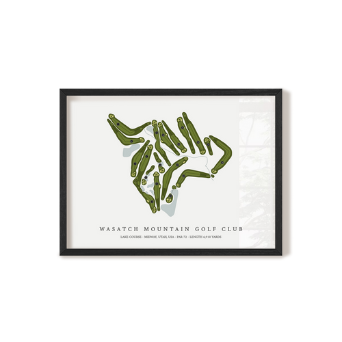 Wasatch Mountain Golf Course - Lake Course | Golf Course Print | Black Frame