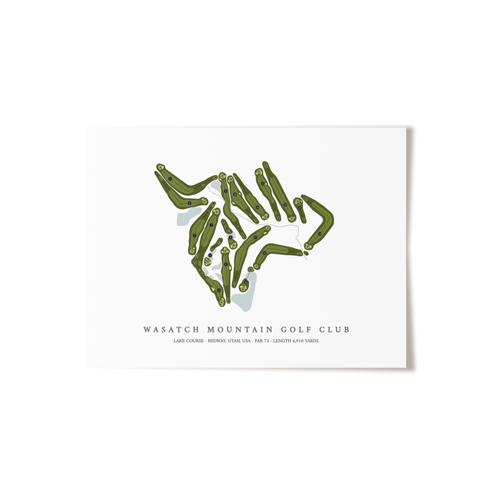 Wasatch Mountain Golf Course - Lake Course | Golf Course Print | Unframed