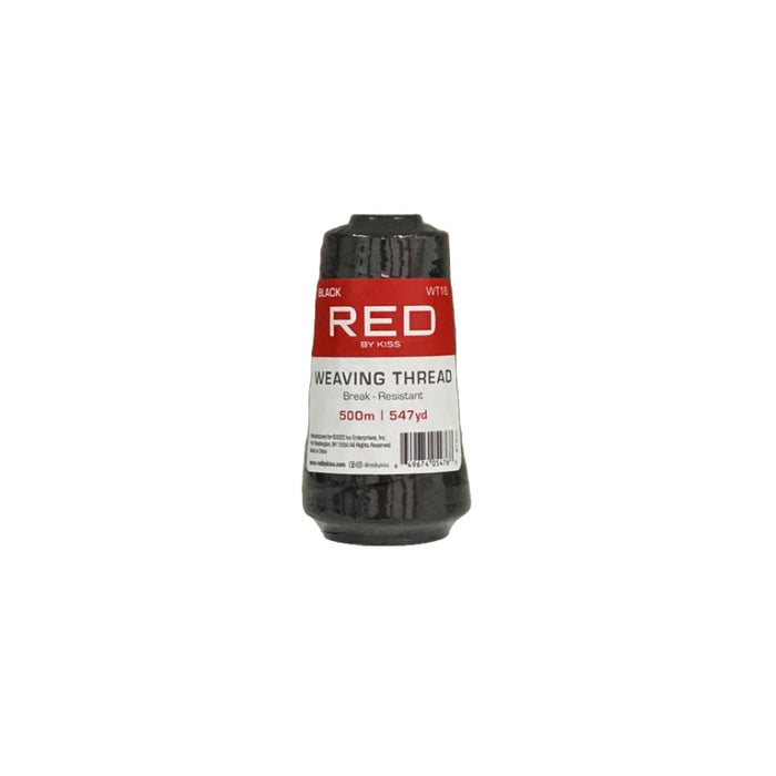 RED BEAUTY by KISS black spool of break resistant weaving thread 500m 547yd for sewing and crafts