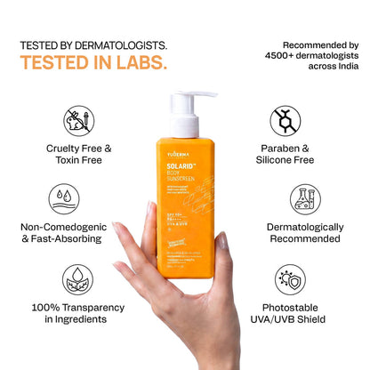 Yuderma Solarid Body Suncscreen SPF 50+ PA++++ UVA & UVB