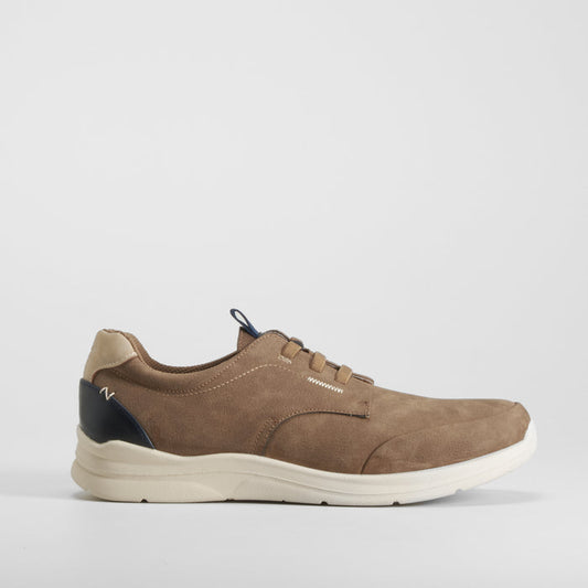 Zapatilla casual double fit marrón COMFEET