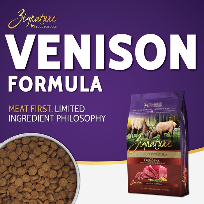 Zignature Venison Formula Dog Food