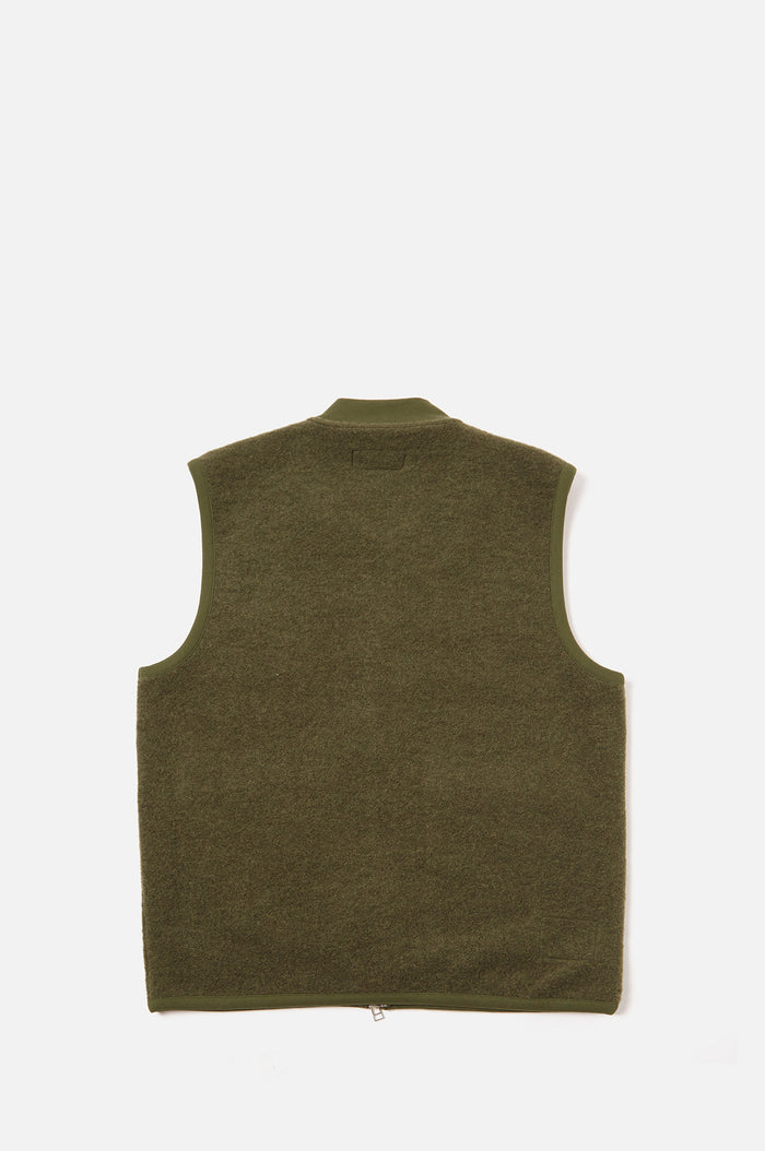 Zip Waistcoat Olive