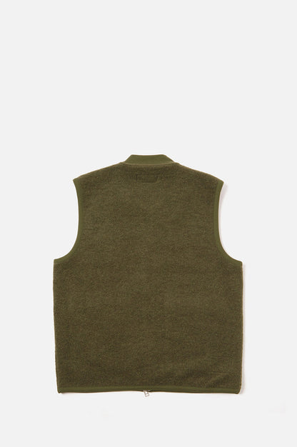 Zip Waistcoat Olive